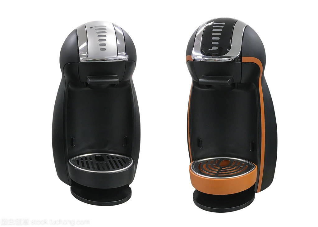 在白色背景上孤立的咖啡機(jī)